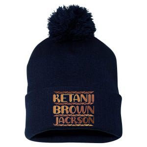 Ketanji Brown Jackson Melanin Colors Supreme Court Justice Pom Pom 12in Knit Beanie