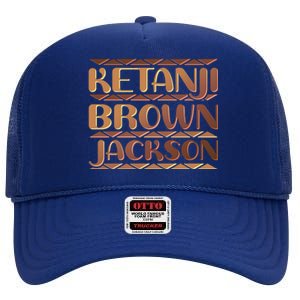 Ketanji Brown Jackson Melanin Colors Supreme Court Justice High Crown Mesh Back Trucker Hat