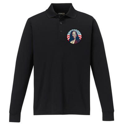 Ketanji Brown Jackson USA Vintage Performance Long Sleeve Polo