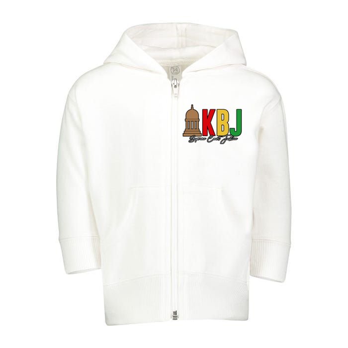 Kentanji Brown Jackson Supreme Court 2022 Notorious KBJ Toddler Zip Fleece Hoodie