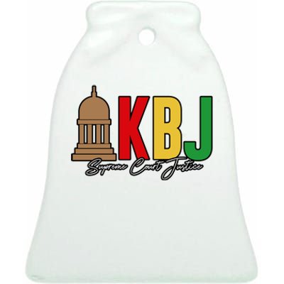 Kentanji Brown Jackson Supreme Court 2022 Notorious KBJ Ceramic Bell Ornament