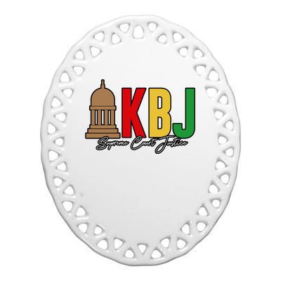 Kentanji Brown Jackson Supreme Court 2022 Notorious KBJ Ceramic Oval Ornament