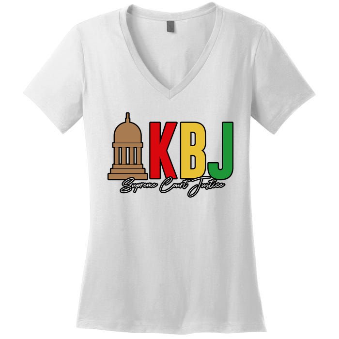 Kentanji Brown Jackson Supreme Court 2022 Notorious KBJ Women's V-Neck T-Shirt