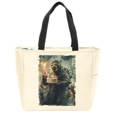 Kaiju Birthday Japan Monster Movie Bday Party Japanese Zip Tote Bag