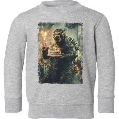 Kaiju Birthday Japan Monster Movie Bday Party Japanese Toddler Sweatshirt