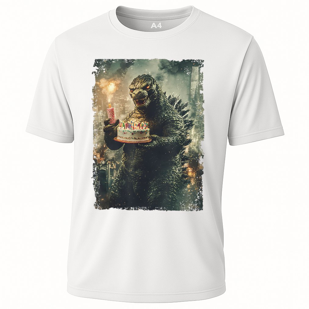 Kaiju Birthday Japan Monster Movie Bday Party Japanese Cooling Performance Crew T-Shirt
