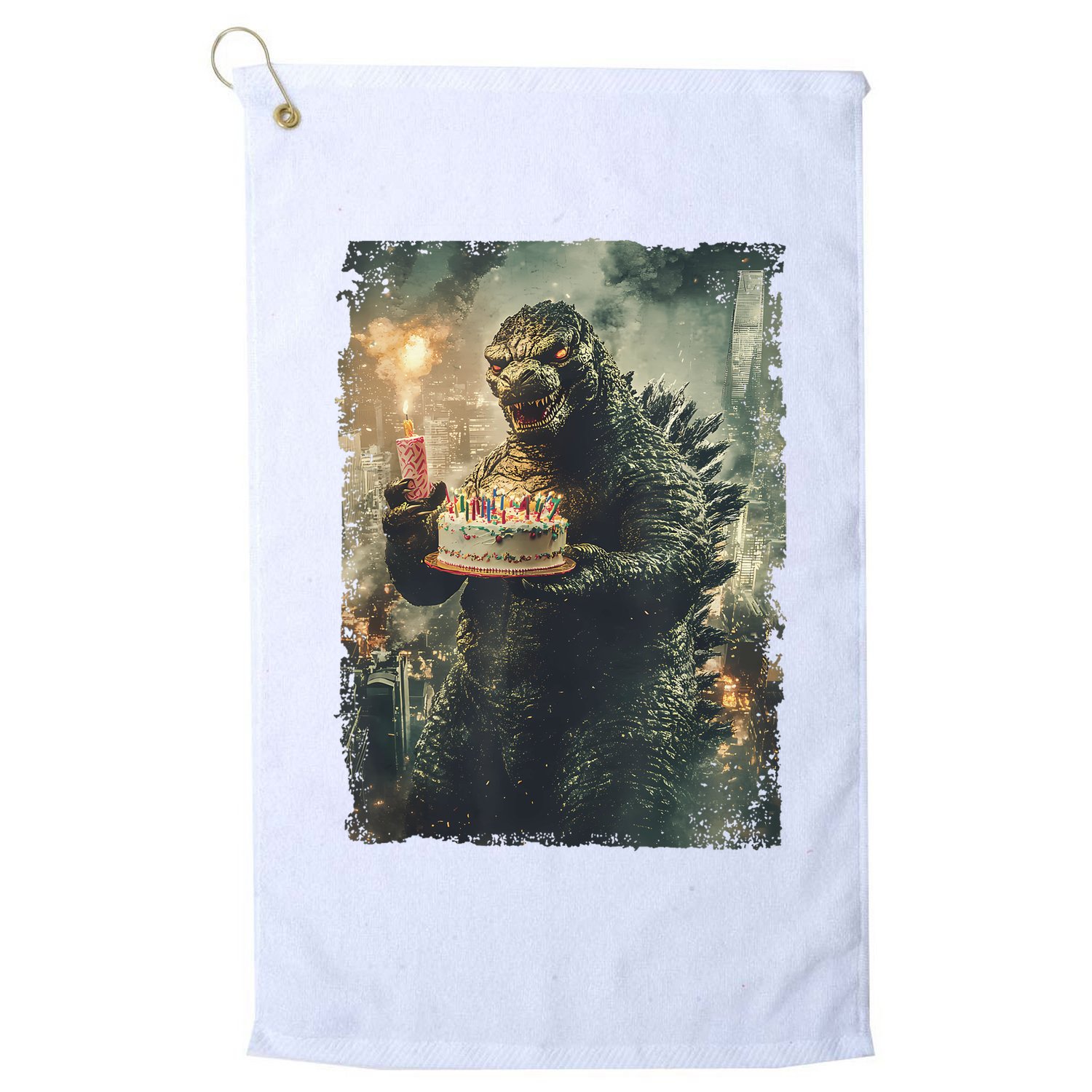 Kaiju Birthday Japan Monster Movie Bday Party Japanese Golf Towel