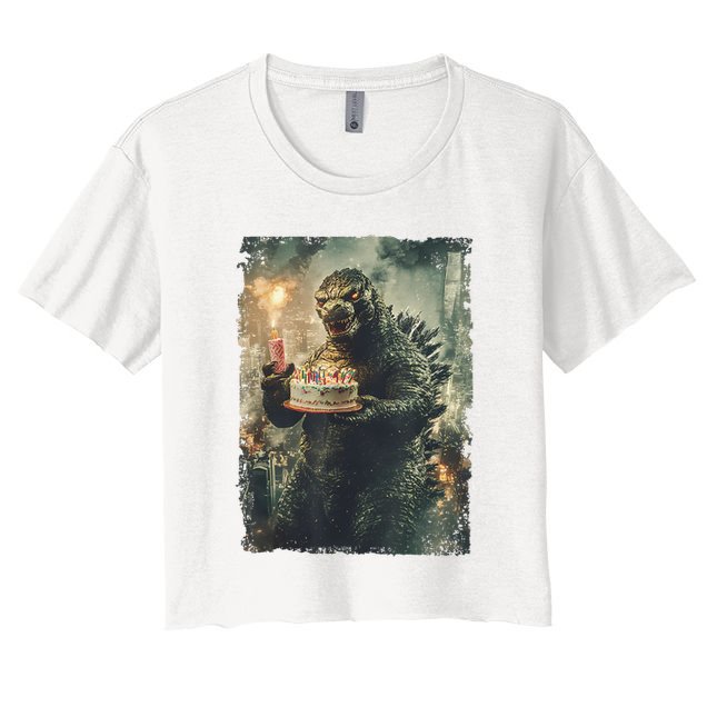 Kaiju Birthday Japan Monster Movie Bday Party Japanese Crop Top