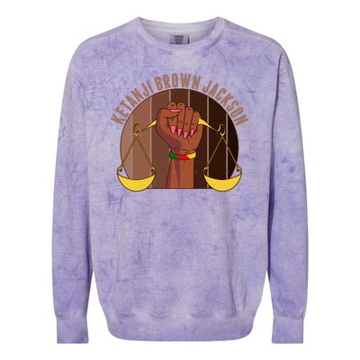 Ketanji Brown Jackson Supreme Court Justice Colorblast Crewneck Sweatshirt