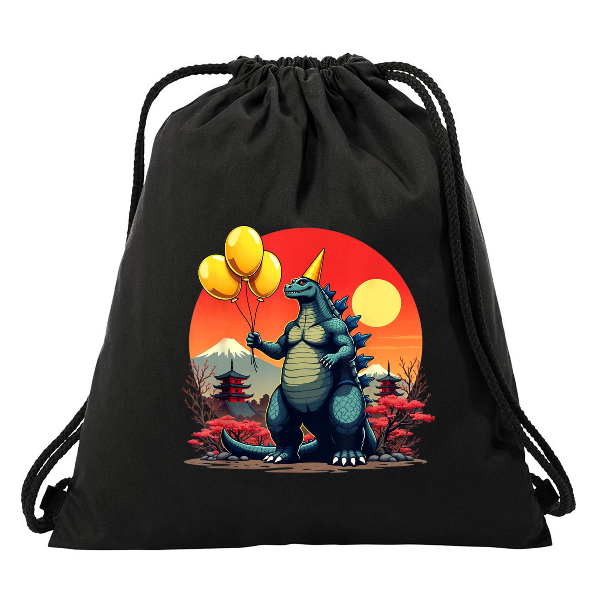 Kaiju Birthday Japan Monster Movie Bday Party Decorations Drawstring Bag