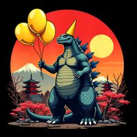 Kaiju Birthday Japan Monster Movie Bday Party Decorations Drawstring Bag
