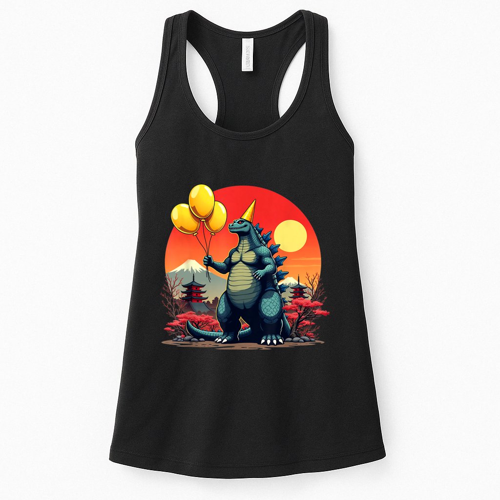 Kaiju Birthday Japan Monster Movie Bday Party Decorations Womens Tank Top