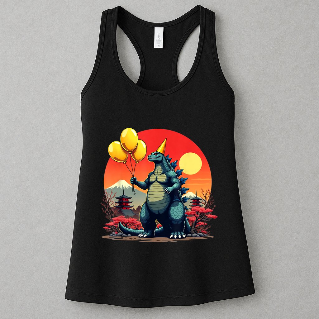 Kaiju Birthday Japan Monster Movie Bday Party Decorations Womens Tank Top