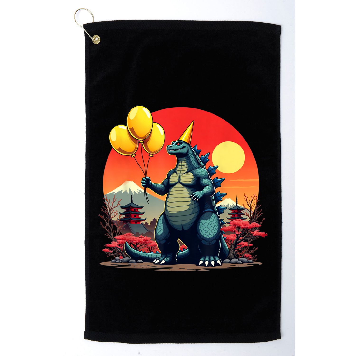 Kaiju Birthday Japan Monster Movie Bday Party Decorations Golf Towel