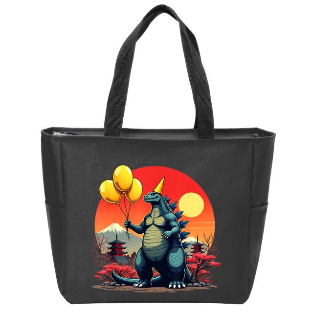 Kaiju Birthday Japan Monster Movie Bday Party Decorations Zip Tote Bag