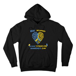 kid Be Kind World Down Syndrome Awareness  Day Fight Ribbon Hoodie