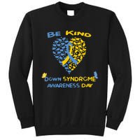 kid Be Kind World Down Syndrome Awareness  Day Fight Ribbon Sweatshirt