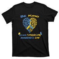 kid Be Kind World Down Syndrome Awareness  Day Fight Ribbon T-Shirt