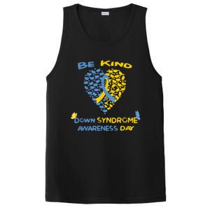 kid Be Kind World Down Syndrome Awareness  Day Fight Ribbon PosiCharge Competitor Tank