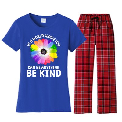 Kindness Be Kind Flower Cool Gift Women's Flannel Pajama Set