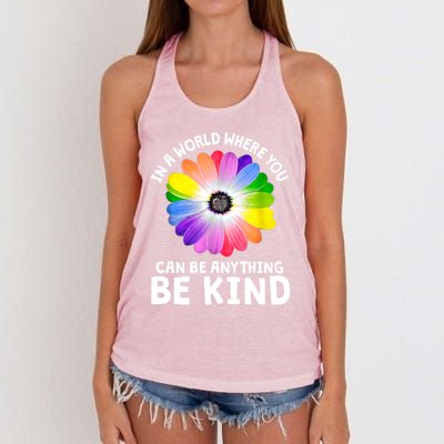 Kindness Be Kind Flower Cool Gift Women's Knotted Racerback Tank