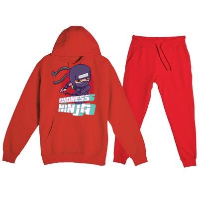 Kindness Be Kind Funny Gift Premium Hooded Sweatsuit Set