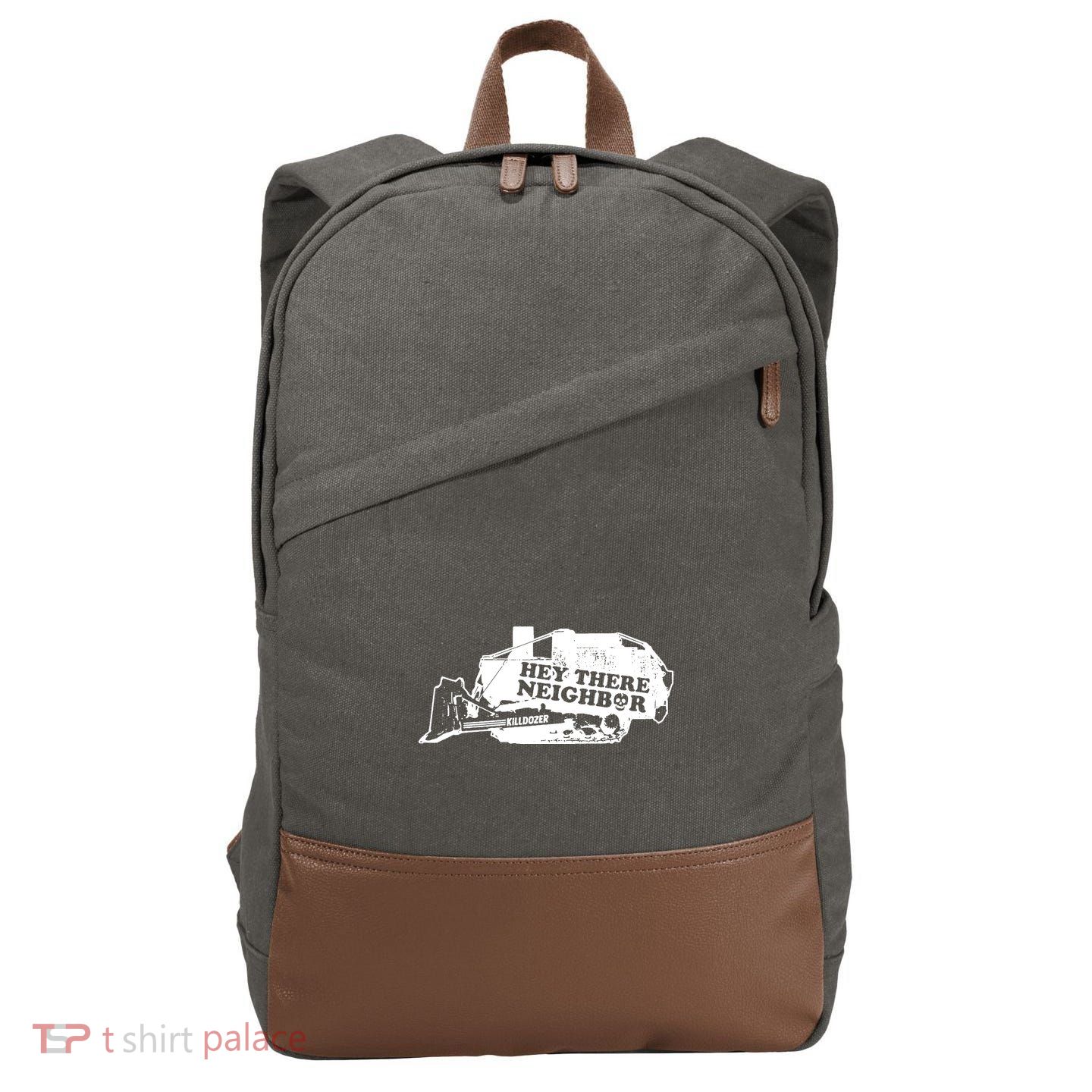 Killdozer Bulldozer Cotton Canvas Backpack
