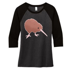 Kiwi Bird Women's Tri-Blend 3/4-Sleeve Raglan Shirt