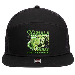 Kamala Brat 7 Panel Mesh Trucker Snapback Hat