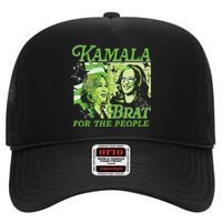 Kamala Brat High Crown Mesh Back Trucker Hat