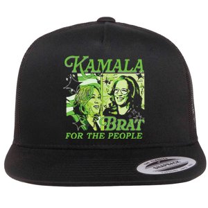 Kamala Brat Flat Bill Trucker Hat