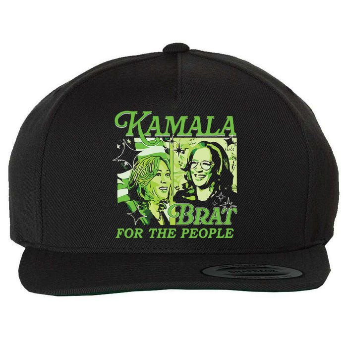 Kamala Brat Wool Snapback Cap