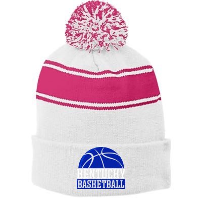 Kentucky Basketball Stripe Pom Pom Beanie