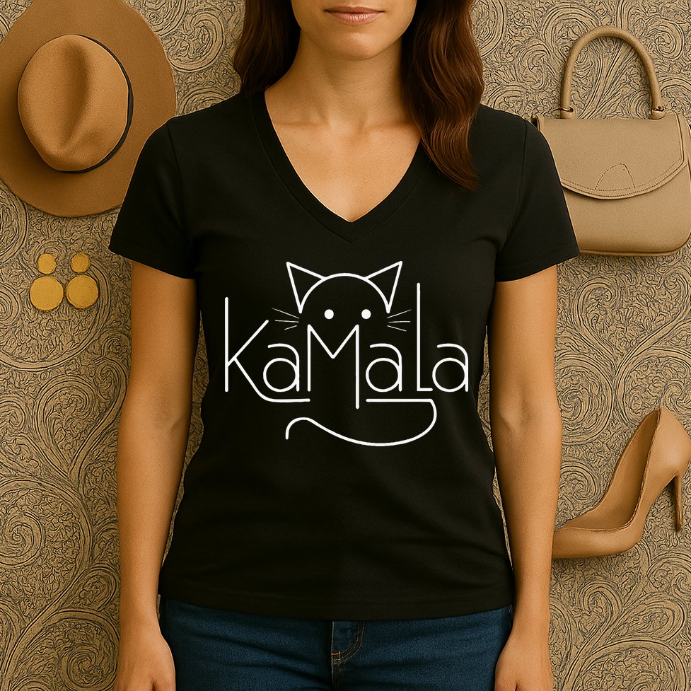 Kamala Babe Kamala Harris Tim Walz Waltz Premium Women's V-Neck T-Shirt