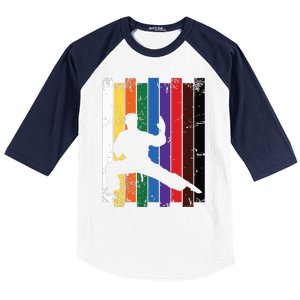 Karate Belt Karate Silhouette T Martial Arts Baseball Sleeve Shirt