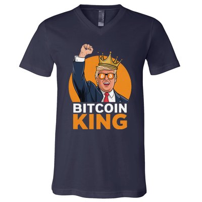 Kawaii Bitcoin King Trump Crypto Shades Bitcoin Evolution V-Neck T-Shirt