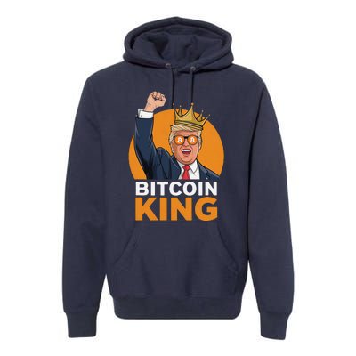 Kawaii Bitcoin King Trump Crypto Shades Bitcoin Evolution Premium Hoodie