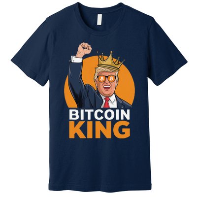 Kawaii Bitcoin King Trump Crypto Shades Bitcoin Evolution Premium T-Shirt