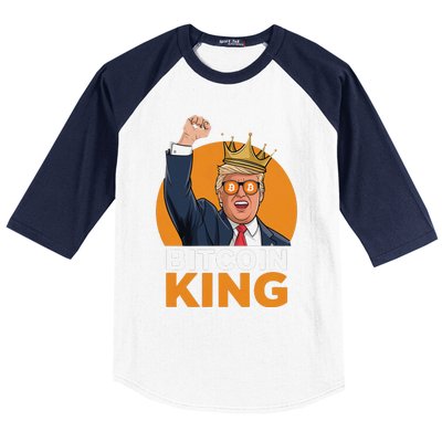 Kawaii Bitcoin King Trump Crypto Shades Bitcoin Evolution Baseball Sleeve Shirt