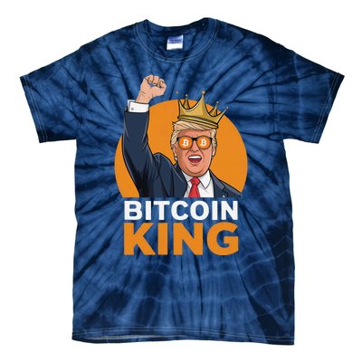 Kawaii Bitcoin King Trump Crypto Shades Bitcoin Evolution Tie-Dye T-Shirt