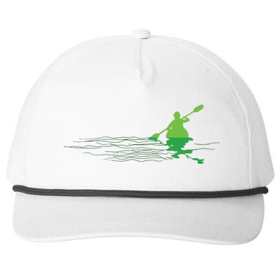 Kayak Boat Kayaking Paddling Graphic Kayaker Silhouette Snapback Five-Panel Rope Hat