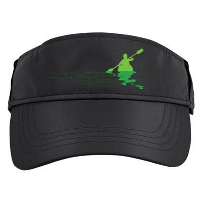 Kayak Boat Kayaking Paddling Graphic Kayaker Silhouette Adult Drive Performance Visor