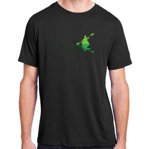 Kayak Boat Kayaking Paddling Graphic Kayaker Silhouette Adult ChromaSoft Performance T-Shirt