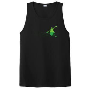 Kayak Boat Kayaking Paddling Graphic Kayaker Silhouette PosiCharge Competitor Tank