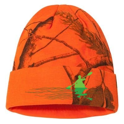 Kayak Boat Kayaking Paddling Graphic Kayaker Silhouette Kati Licensed 12" Camo Beanie