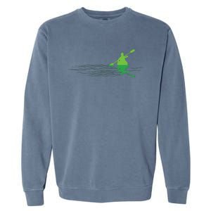 Kayak Boat Kayaking Paddling Graphic Kayaker Silhouette Garment-Dyed Sweatshirt