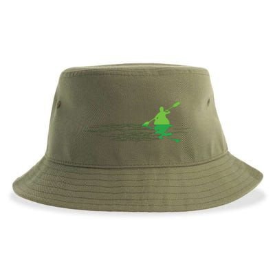 Kayak Boat Kayaking Paddling Graphic Kayaker Silhouette Sustainable Bucket Hat