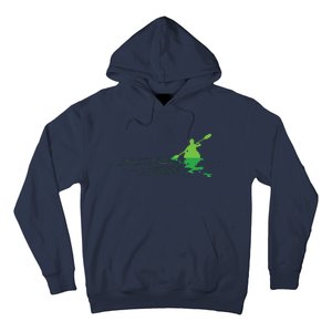 Kayak Boat Kayaking Paddling Graphic Kayaker Silhouette Hoodie