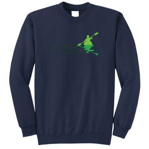 Kayak Boat Kayaking Paddling Graphic Kayaker Silhouette Sweatshirt