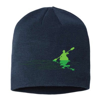 Kayak Boat Kayaking Paddling Graphic Kayaker Silhouette Sustainable Beanie